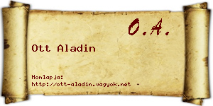 Ott Aladin névjegykártya